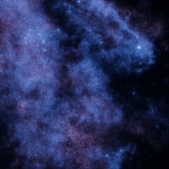 Night sky with stars and nebula