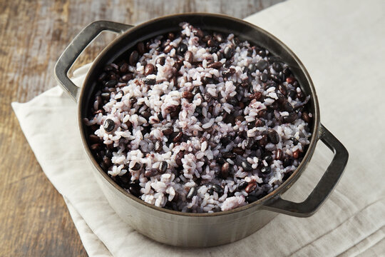 Rice Cooked in an Iron Pot