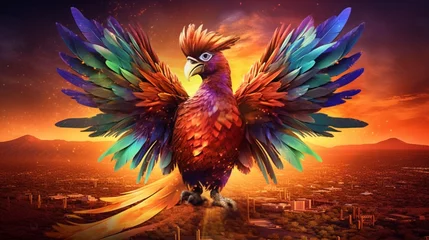Foto op Plexiglas logo for The phoenix lanscaping.Generative AI © sudipdesign
