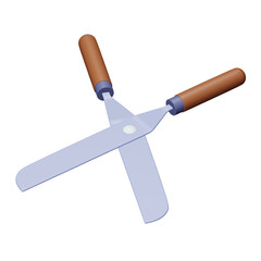 Grass cutter 3d rendering isometric icon.