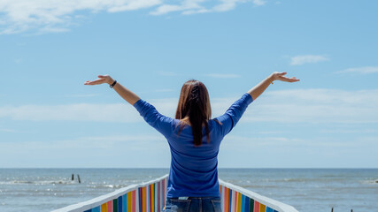 woman on the beach