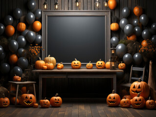 Front view of Halloween concept with copy space
