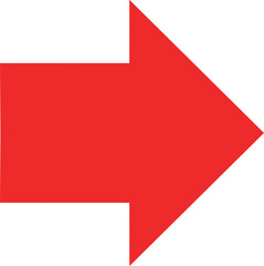 矢印　赤　右向き　線画なし