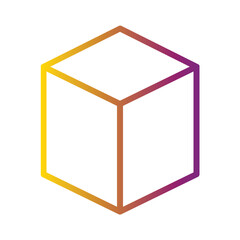 Boxes Cubes Tools Gradient Line Icon