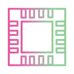 Circuit Tools Microchip Gradient Icon
