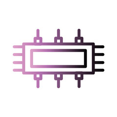Circuit Tools Microchip Gradient Icon