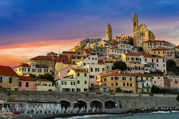 The village of Cervo on the Italian Riviera, Liguria, Italy