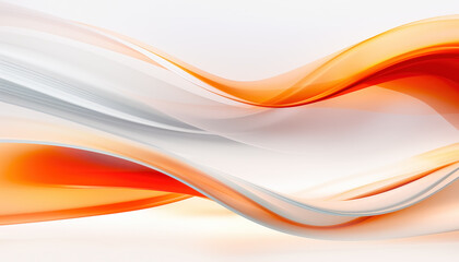 Orange Wavy Flow Background