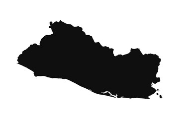Abstract Silhouette El Salvador Simple Map