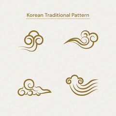 Korean traditional symbols set. Vector illustration for your graphic design.