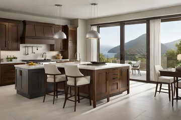 Fototapeta premium modern kitchen interior Generated Ai