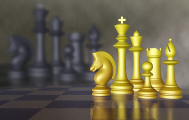   3d rendering of chess game pieces
- 637019078