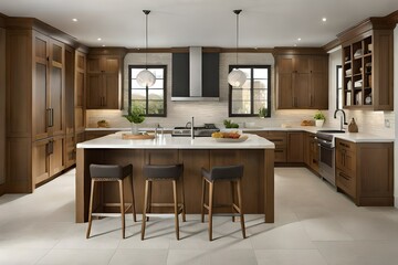 Fototapeta premium modern kitchen interior Generated Ai