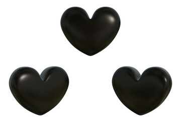 3d heart. love 3d. Realistic 3d design icon heart symbol love. 3d rendering. transparent background