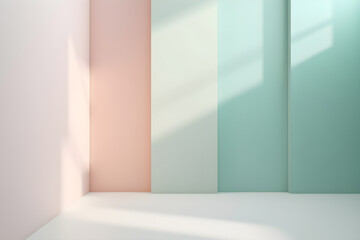 Obraz premium minimalist geometric design of vertical rectangles in pastel colors