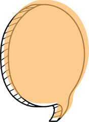 3d Colorful pastel yellow color speech bubble balloon icon sticker memo keyword planner text box banner, flat png transparent element design