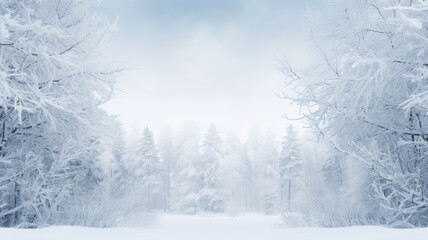 Fototapeta na wymiar Clean and Simple Winter Frame Illustration