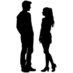 Business people, set of vector silhouettes