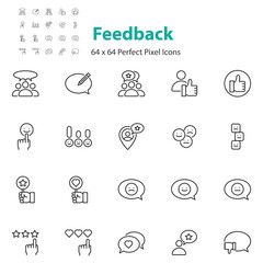 set of feedback icon, review, testimonial, customer experience
