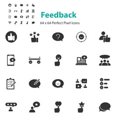 set of feedback icon, review, testimonial, customer experience