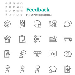 set of feedback icon, review, testimonial, customer experience