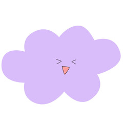 cloud purple , element , cartoon