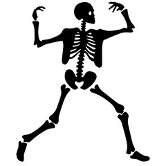 silhouette of a skeleton of the person