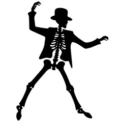 silhouette of a skeleton of the person