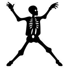 silhouette of a skeleton of the person