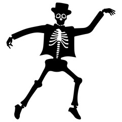 silhouette of a skeleton of the person