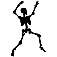 silhouette of a skeleton of the person