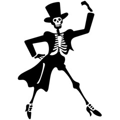 Fototapeta premium silhouette of a skeleton of the person