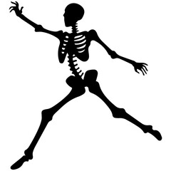 silhouette of a skeleton of the person