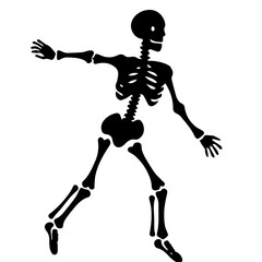 silhouette of a skeleton of the person