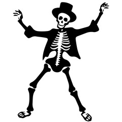 silhouette of a skeleton of the person