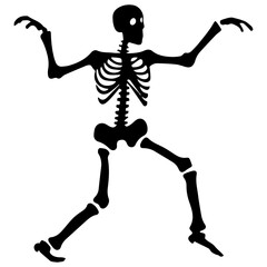 silhouette of a skeleton of the person