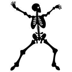 silhouette of a skeleton of the person