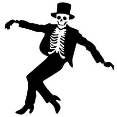 silhouette of a skeleton of the person