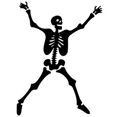 silhouette of a skeleton of the person
