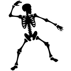 silhouette of a skeleton of the person