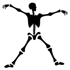 silhouette of a skeleton of the person
