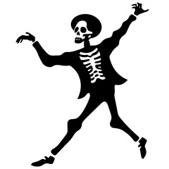 silhouette of a skeleton of the person