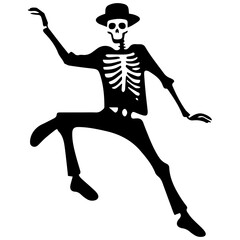 silhouette of a skeleton of the person