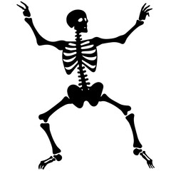 silhouette of a skeleton of the person