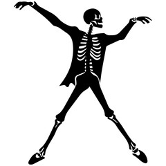silhouette of a skeleton of the person
