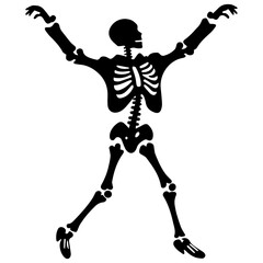 silhouette of a skeleton of the person