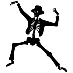 silhouette of a skeleton of the person