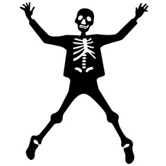 silhouette of a skeleton of the person