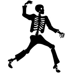 silhouette of a skeleton of the person