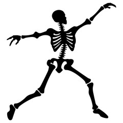 silhouette of a skeleton of the person